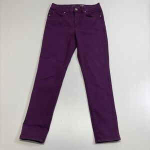 Seven7 Purple Skinny Jeans Womens 29 High Rise Stretch Denim Plum Y2K